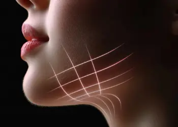 Jawline illustration showing can you train your masseter muscle for a better jaw